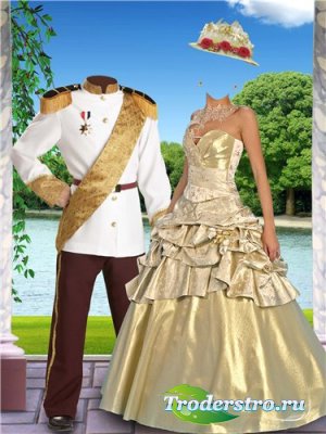 Шаблон для фотошоп – Принц и принцесса