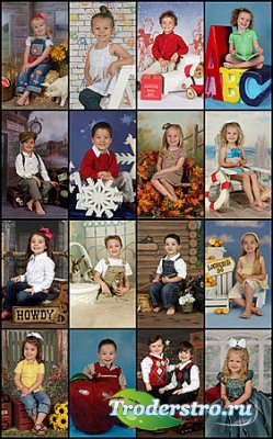 Кpасивые детские фотографии для создания шаблонов для фотошопа