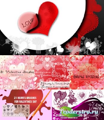Hearts Brushes Pack -   