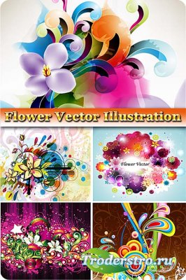 Цветочные иллюстрации в векторе