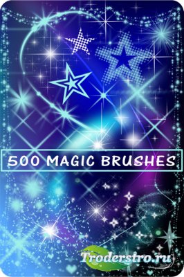    - , ,  / Brushes for a photoshop - stars, fireworks, lights