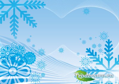     - Vector background with snowflakes