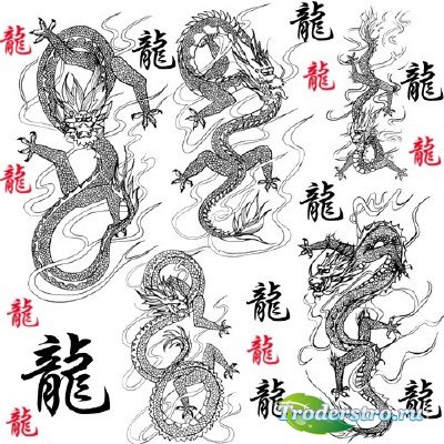 Chinese Dragons Brushes   