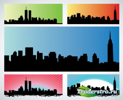  New York City Skyline (City Silhouettes Vector)