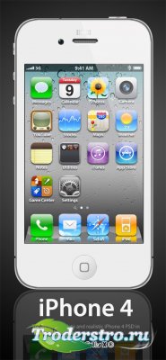 PSD  -  Apple iPhone 4 White