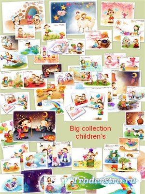 Большая коллекция детских многослойных PSD