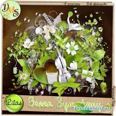 Весенний скрап-набор - Зеленая симфония. Scrap - Green Symphony