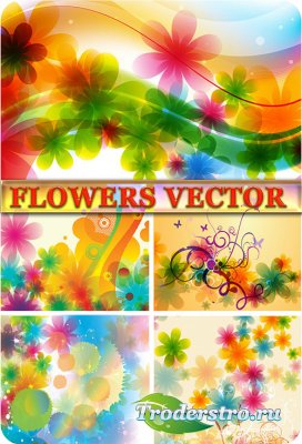     / Vector flowers backgrounds