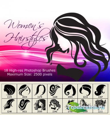 Кисти для фотошопа - Женские волосы