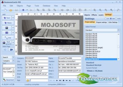 MojoSoft BusinessCards MX 4.70 Portable