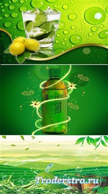 Зеленый чай с лаймом (многослойные PSD)