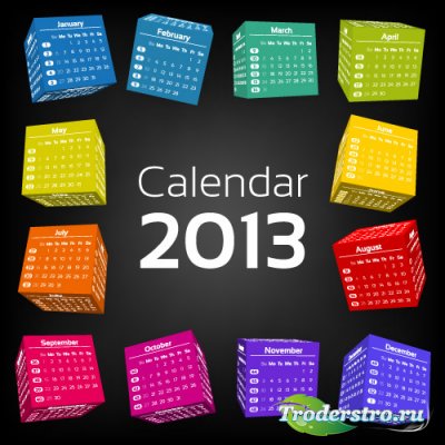  2013 (vector calendar 2013)