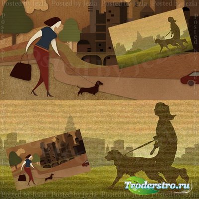 PSD  -    (Lady with the dog)