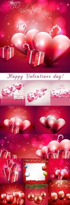 Valentine`s Day heart and ball - vector stock