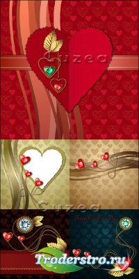         |  Vector festive backgrounds with jewels and a gold ornament