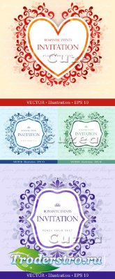      | Vector backgrounds with an ornament for the invitation