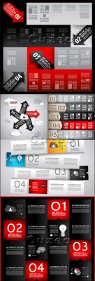   / Infographic design - original paper tags in vector