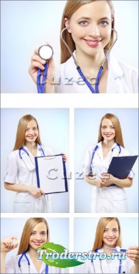   / The young female doctor - Stock photo