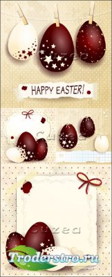    / Vintage Easter background in vector