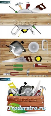    / Construction hardware tools collage in vector