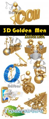 3D gold men - Internet /   3D - 