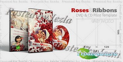 GraphicRiver - Roses & Ribbons DVD & CD Wedding Design
