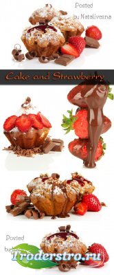       / Cake and strawberry - Stock photo