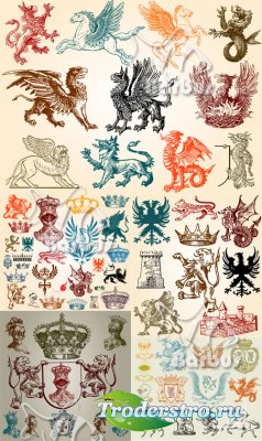 Heraldic animals and crowns /    