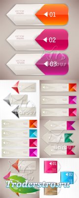 Colorful bookmarks and arrows for text /      