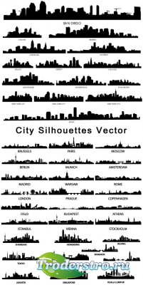     (World City Silhouettes Vector)