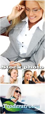  ,   / Business lady - Raster clipart