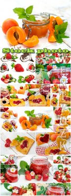 ,    / Berries, strawberries and apricots - Raster clipart