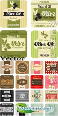   -   / Food labels - vector clipart