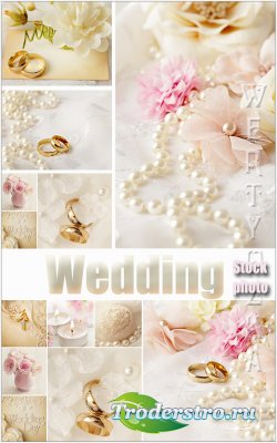   / Wedding collage with roses and wedding rings - Raster c ...