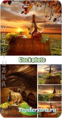 ,       / Wine composition of wine at sunset - Raster clipart