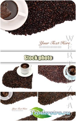 ,     / Coffee heart from coffee beans - Raster clipart