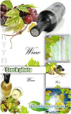 , ,   / Wine, grapes, grape leaves - Raster cl ...