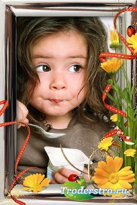  Детская рамочка для фотографий - Цветы календулы