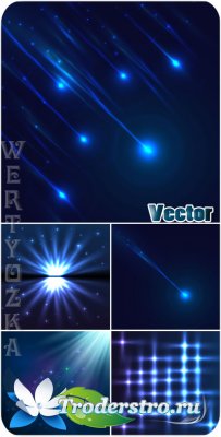   ,    / Shine and luster, blue vector backgr ...