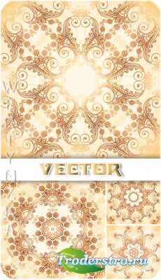    / Gold floral patterns - vector clipart
