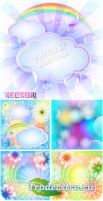    ,    / Vector background with flowers