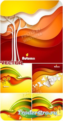  ,  / Autumn backgrounds, creative - vector