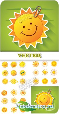  / Sun, background with the sun - vector clipart