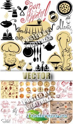 ,   / Coffee, food labels - vector stock