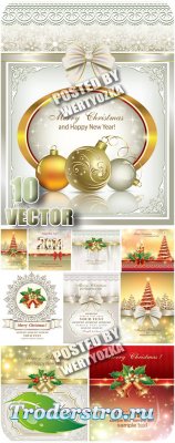        / Christmas silver background - stock vector