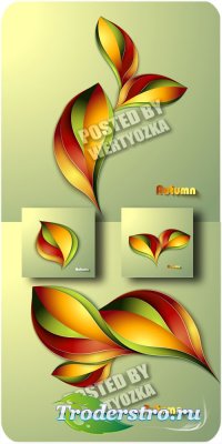     / Autumn backgrounds with leaves - vector stock