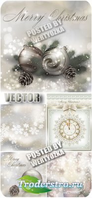 Серебристый новый год, зимние фоны / Silver new year, winter backgrounds -  ...