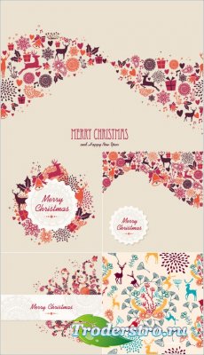 Christmas backgrounds 3 (Vector)