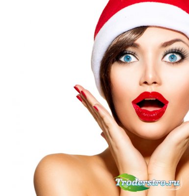 Beautiful girl and Christmas - stock photo