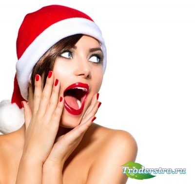 Beautiful girl and Christmas - stock photo